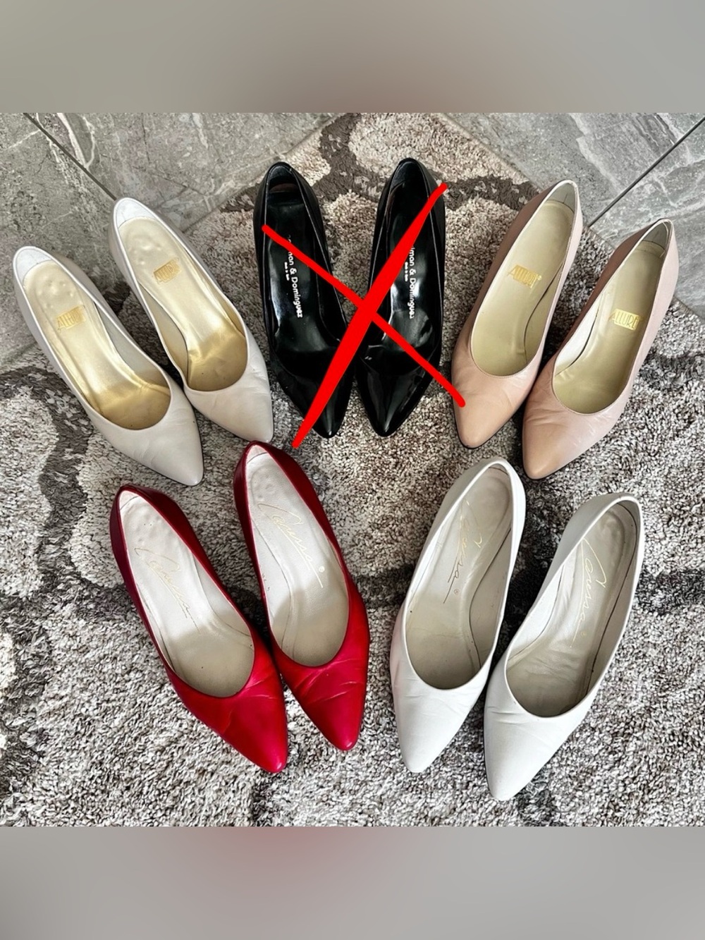 Vintage Genuine Leather Heals Bundle | Made in Spain | Size 6.5